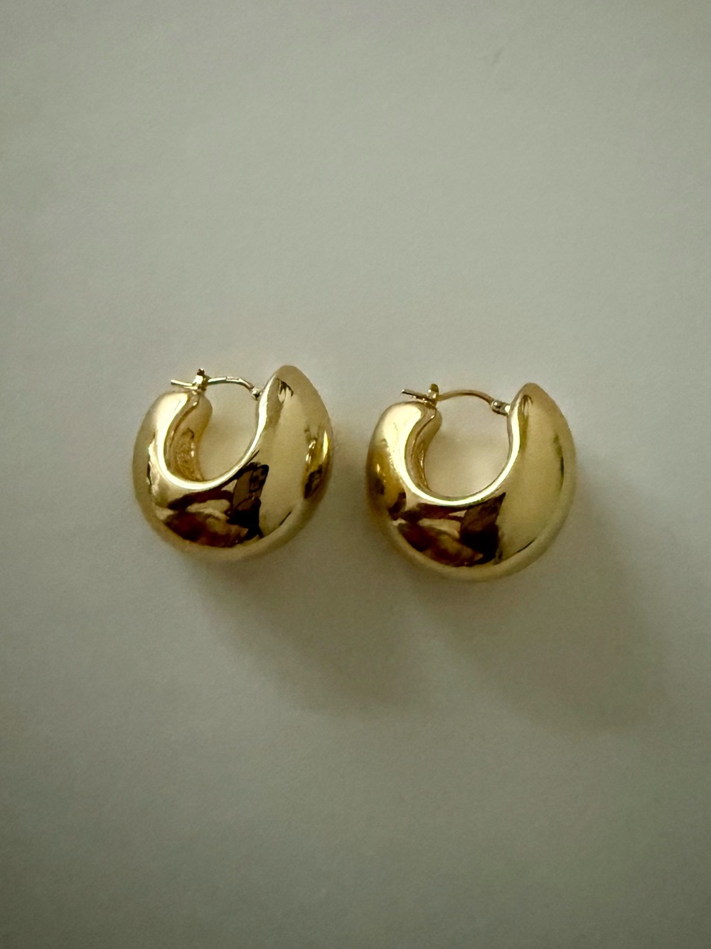 18K Yellow Gold Chunky Statement Earrings
